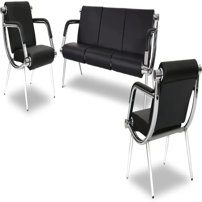

Chairs Sofa Furniture - 5-Seat Office Guest Reception Chair with Armrest for Waiting Room Airport Hospital Bank