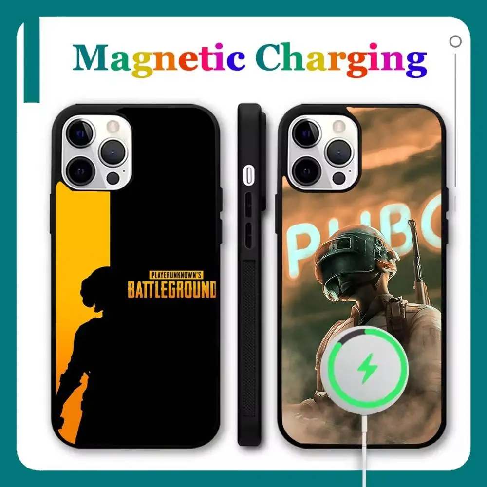 

P-PUBG Game Battegrounds Phone Case For iPhone 17,16,15,14,13,12,11,Pro,Max,Plus,Mini,Air,SE Magsafe Magnetic Wireless Charging