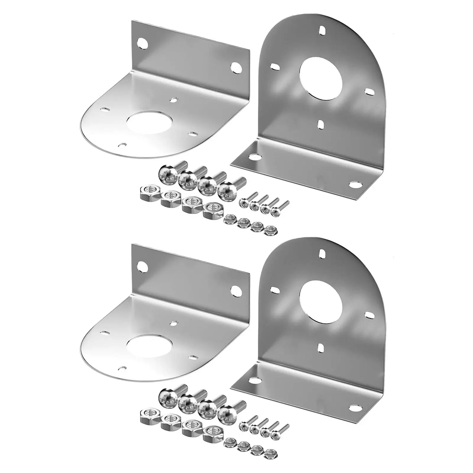 2Sets Watermelon Under Glow Frame Bracket Stainless Steel LED Light Mount Holder for Trailer Truck Rv Chassis Lighting
