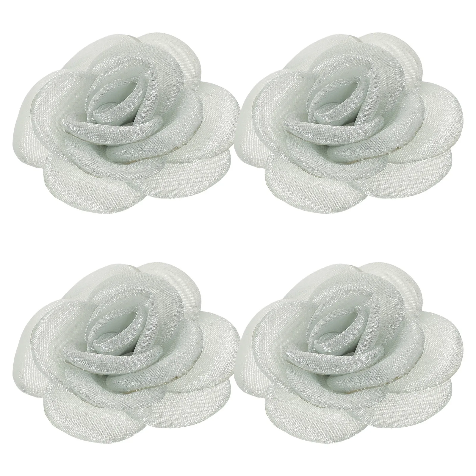 

4Pcs Faux Rose Flowers Artificial Fabric Heads for DIY Craft Wedding Party Decorations Home Decor Floral Arrangements