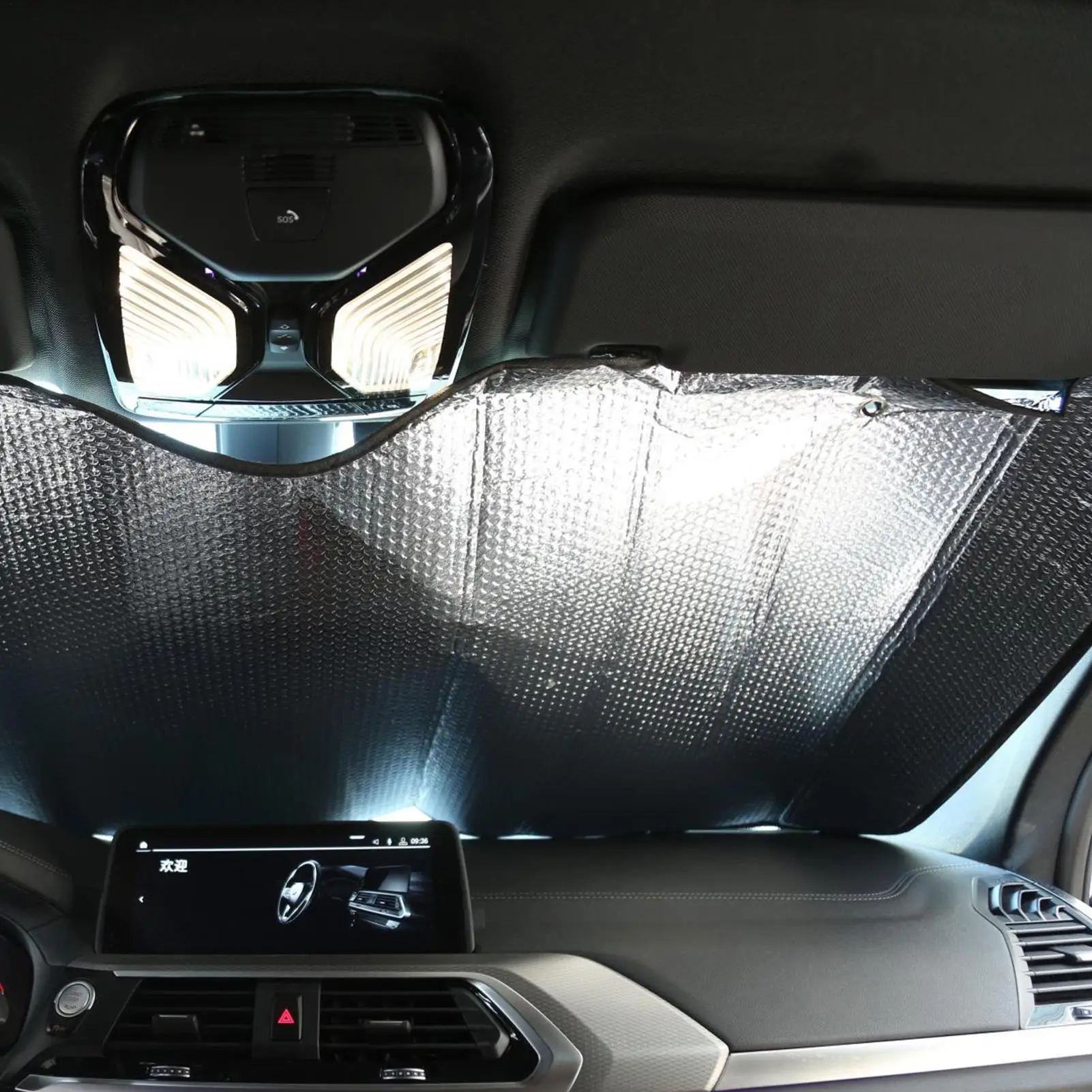 

Солнцезащитный козырек для грузовика, переднее лобовое стекло, складной солнцезащитный козырек для грузовика, крышка переднего окна, защита от ультрафиолета, присоска, автомобильный солнцезащитный козырек