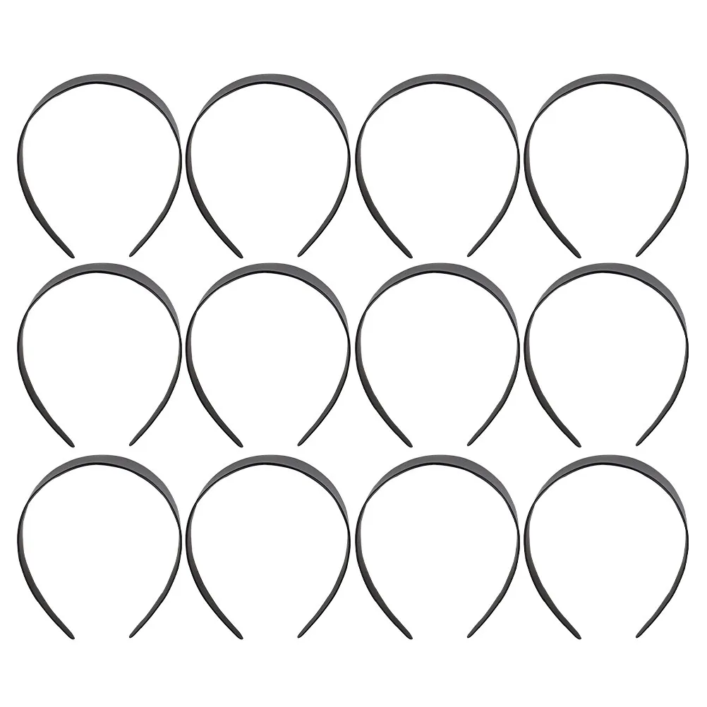 

12Pcs Vintage Hairbands for Women Smooth Hard Plastic Headbands Wide Plain Craft Hairbands for Yoga Makeup Washing Face Curly