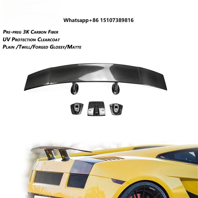 Carbon Fiber Superleggera Style Rear Spoiler Wing for Galardo LB540 LB550 LB560 2009-2014