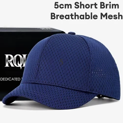 Summer Breathable Mesh Baseball Cap for Women Men Short Brim Hat Trucker Sports Golf Running Hat Hip Hop Big Head Plus Size