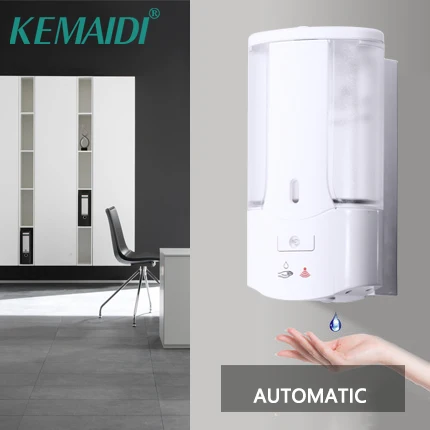 

KEMAIDI Bathroom Soap Dispenser Battery Powered Wall-Mount Automatic IR Sensor Touch-free Soap Lotion Pump for Kitchen Bathroom