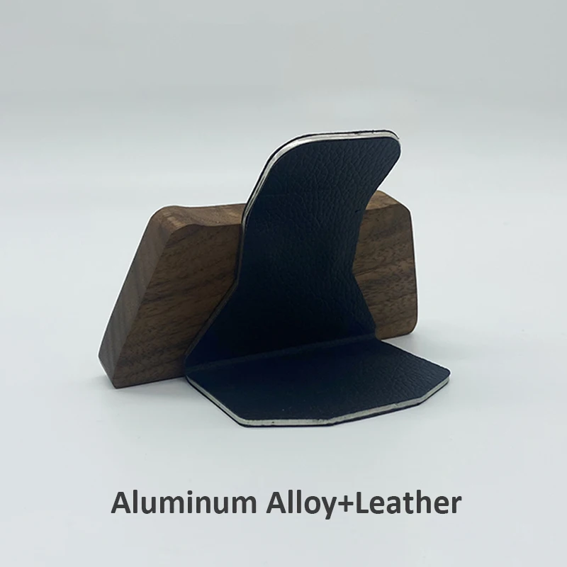 Solid Walnut Wood Stand For Game Controllers XBOX PS5 SWITCH PRO With Aluminum Alloy & Leather Coating