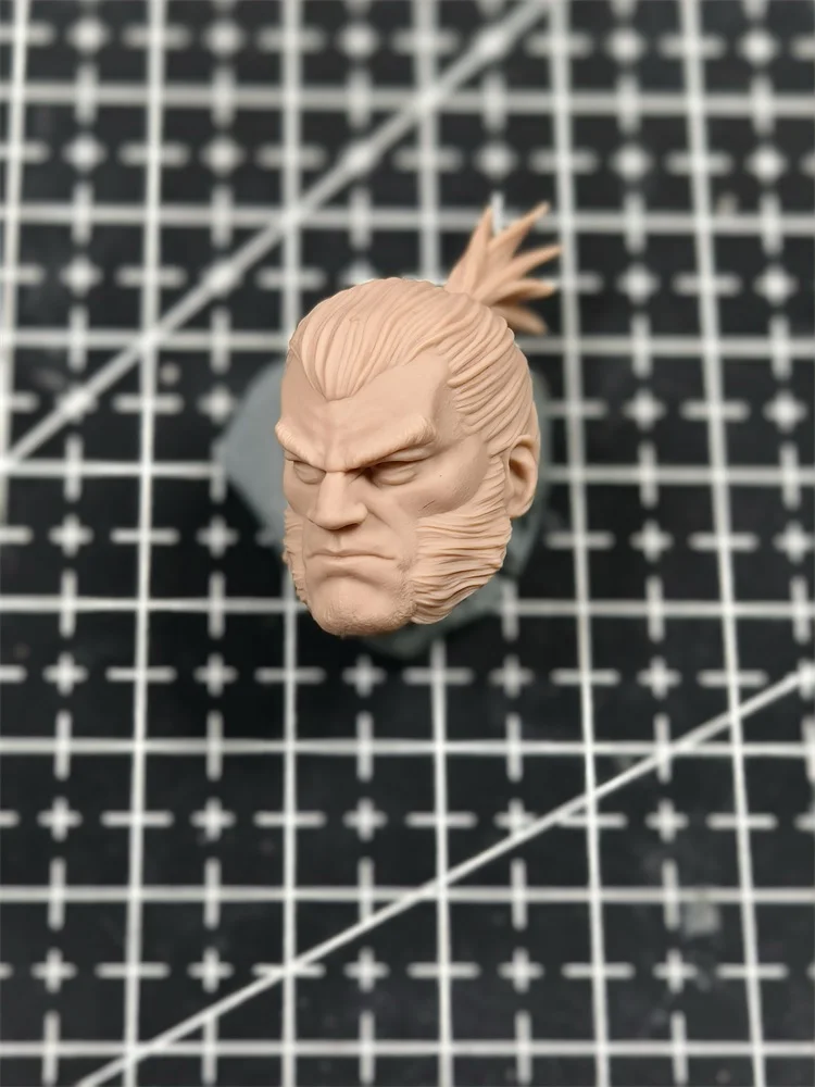 Cabeza de modelo blanco de Wolverine de Anime sin pintar, escala 1/12, para cuerpo de figura de acción de 6 pulgadas, Henry Cavill Hugh Jackman, cabeza de soldado para hombres