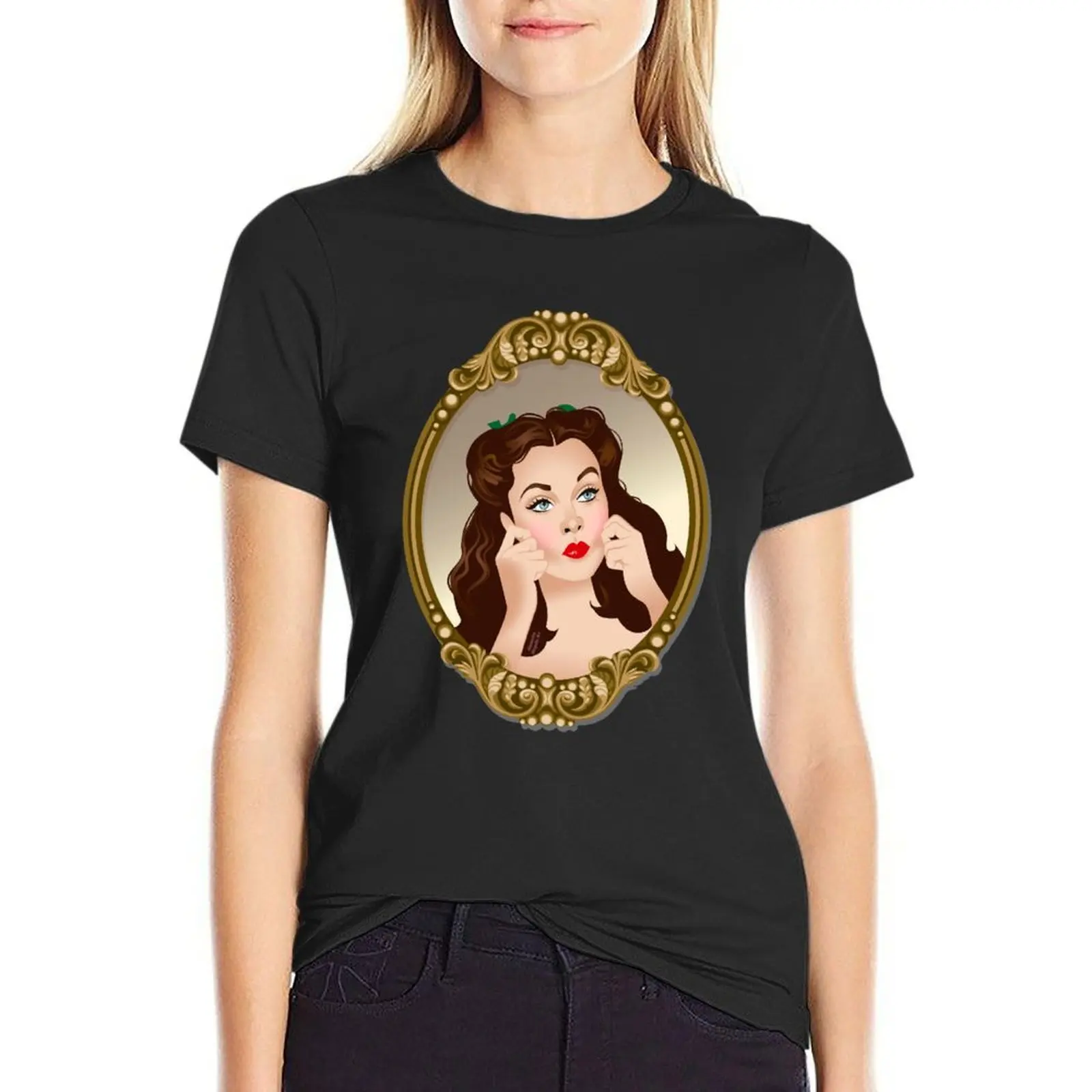 Scarlett Mirror T-Shirt plus sizes blanks heavyweights shirts graphic tees white t-shirt dress for Women sexy