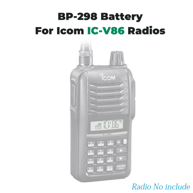 Baterai Radio BP-298 7.2V 2250mAh baterai isi ulang untuk Walkie Talkie IC-V86 Aksesori pengganti Radio dua arah