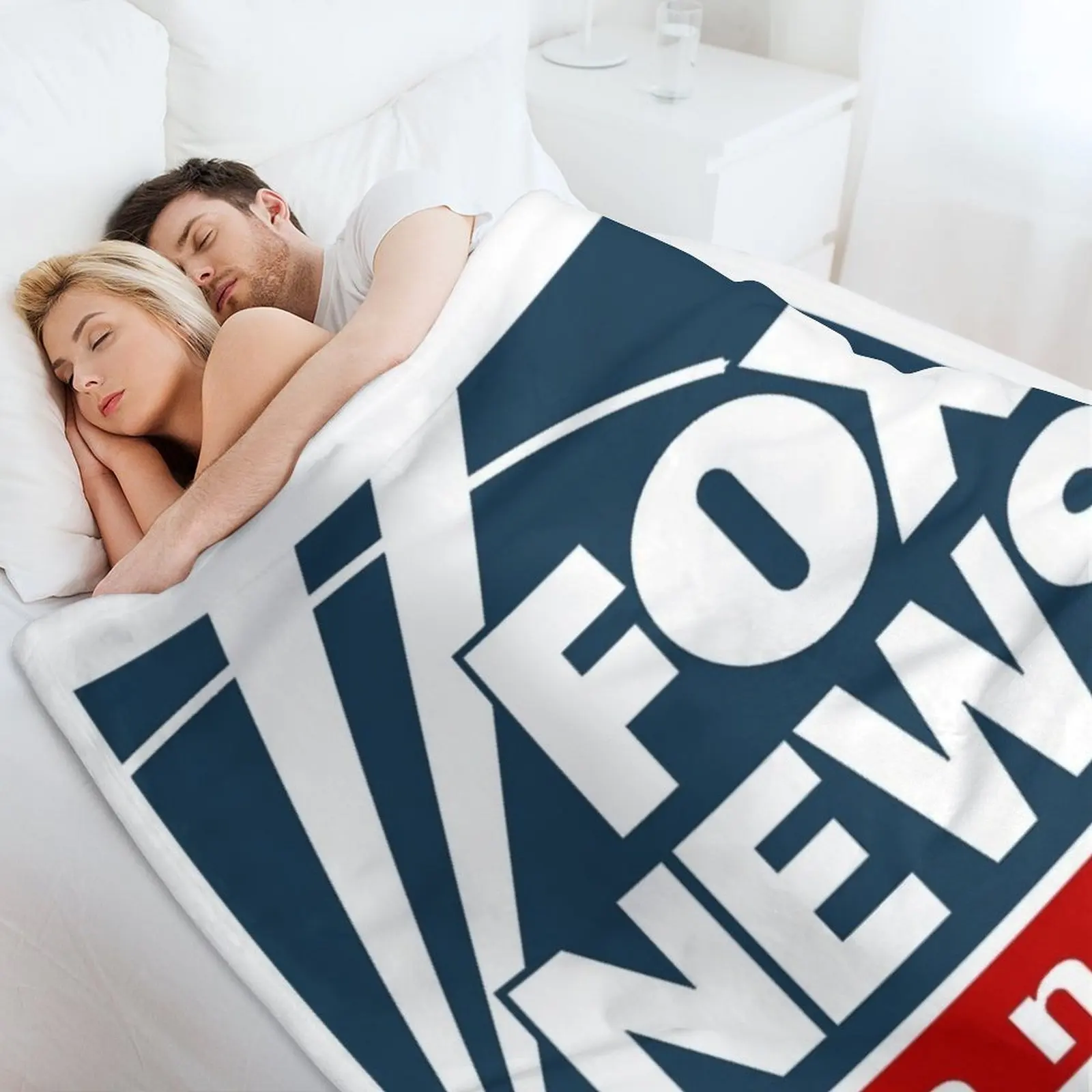 F O X NEWS Logo كلاسيكي تي شيرت رمي بطانية أريكة كبيرة رمي أريكة عملاقة بطانيات متعددة الأغراض #4