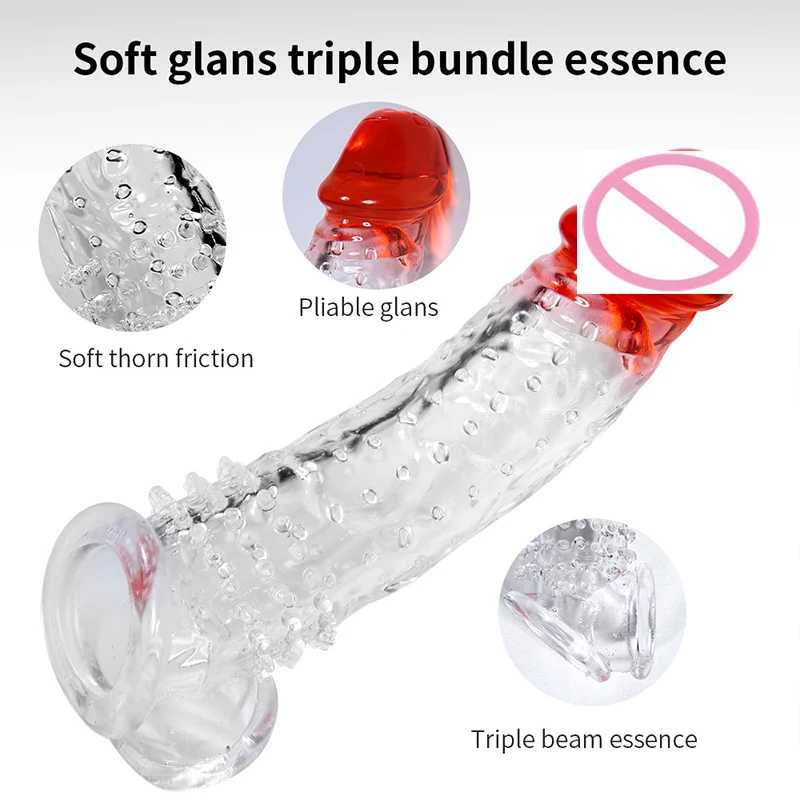 Sex Toys Realistic Penis Female Silicone Slippery Fake Penis Suction Cup Male Thick and Long Sex Toys Couple Fun Lesbian Gay