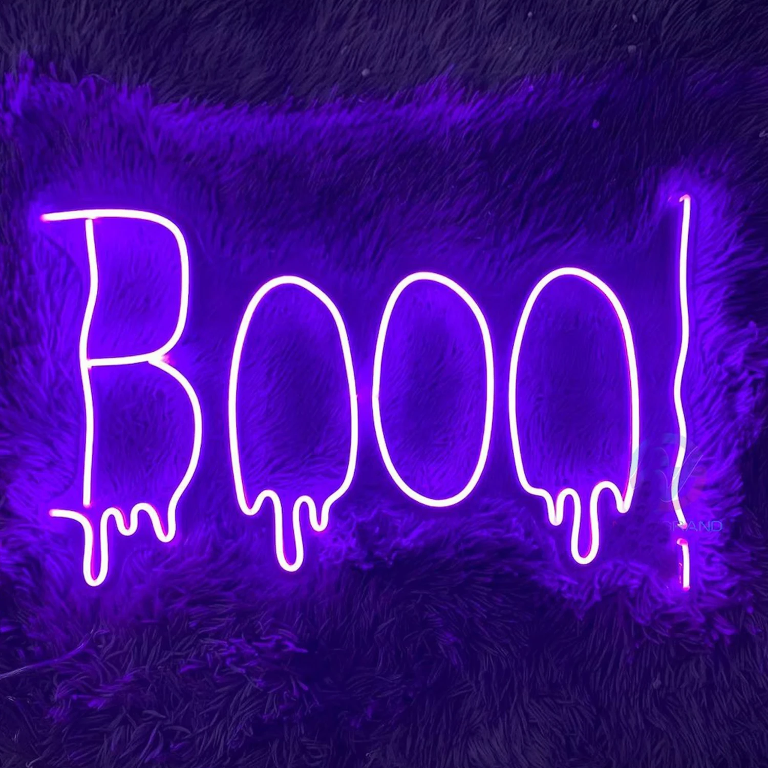 Boo!!! Halloween Neon Sign para Decoração, LED Light Up, Regulável, Festa Sinal de néon para casa, bar, sala, usb