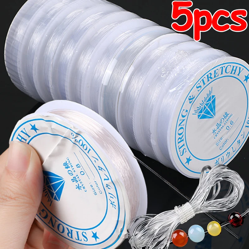 Transparent Strong Stretchy Crystal Elastic Beading Line Cord Thread String for DIY Necklace Bracelet Jewelry Making Findings