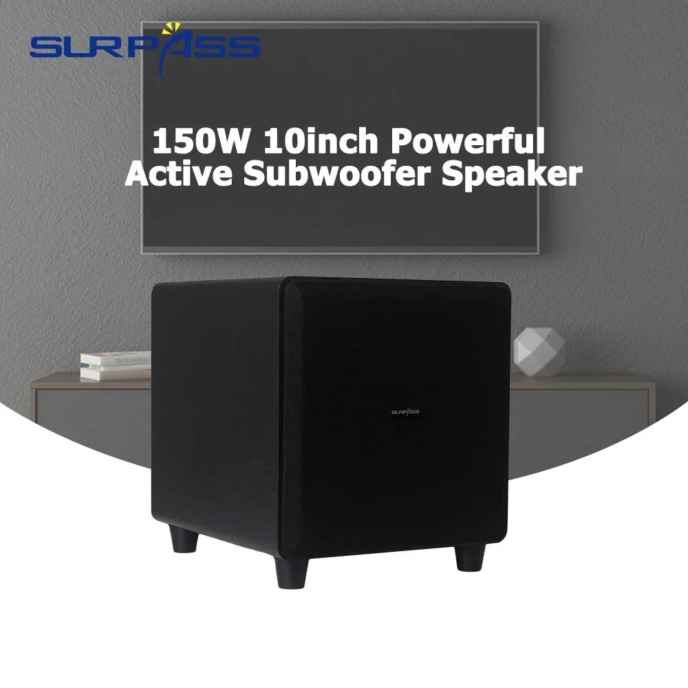 

Powerful Subwoofer Speaker 10inch 150W Strong Bass Home Audio System Powered Sub Woofer Full Range Loudspeakers for Home Theatre