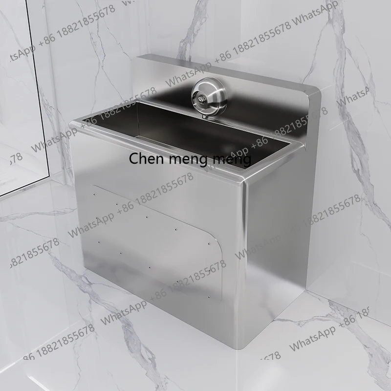 

Detention center special stainless steel sink sink integrated floor column washing table conversation room