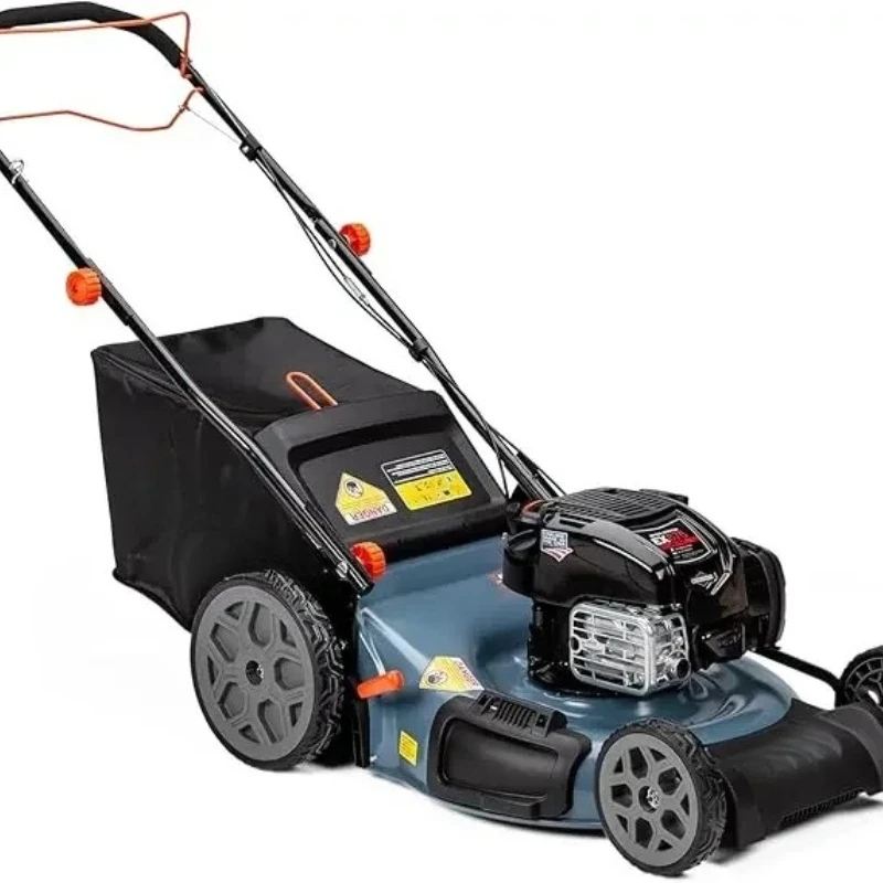 22-Inch Self Propelled Gas Lawn Mower with 163 cc 4-Cycle Engine, 3-in-1 Rear Wheel Drive Single Speed Lawnmower