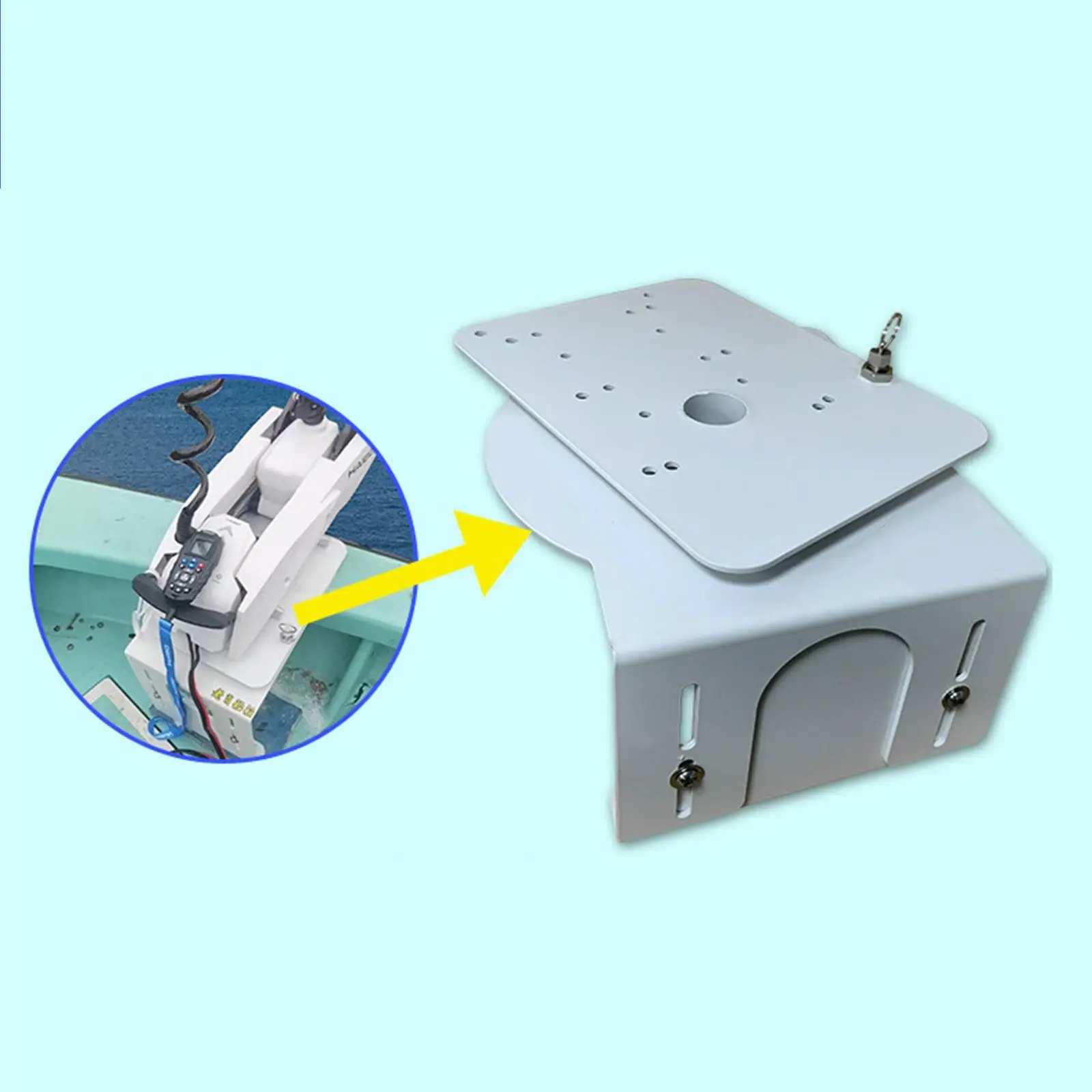 

Stainless Steel Trolling Motor Mount Quick Install Rotating Bracket Kayak Boat Engine Support for 12V 24V 36V Motors