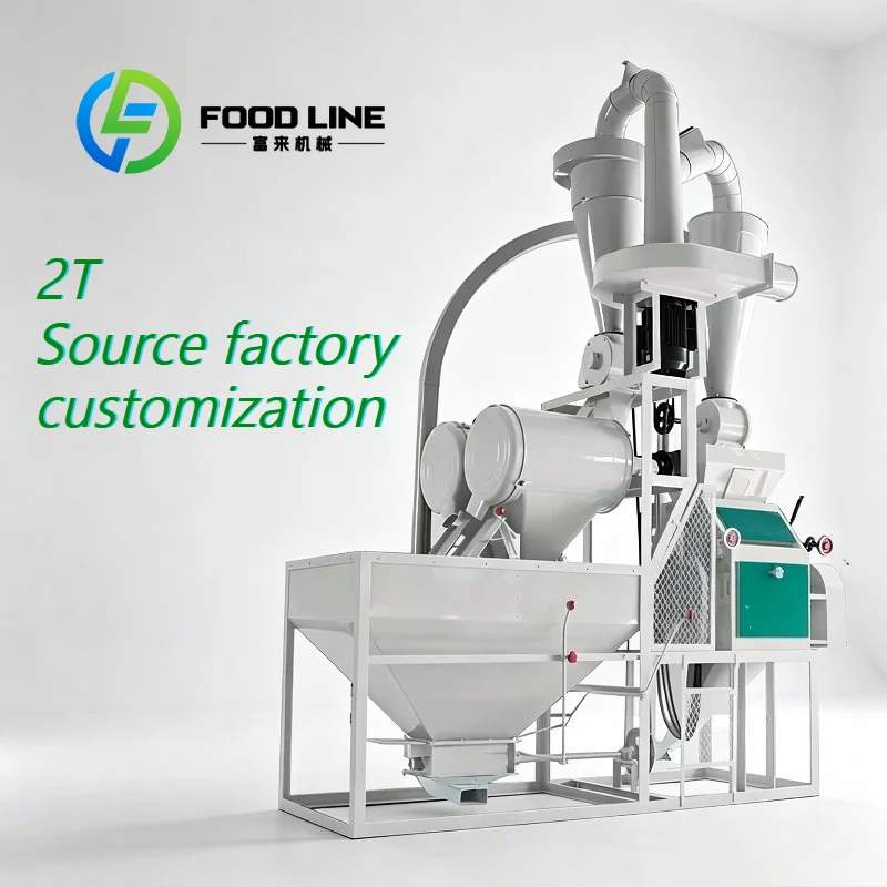 Fully Automatic Wheat Flour Milling Machine Large Grain Hopper Reduces Frequent Manual Wheat Refill During All Day Milling