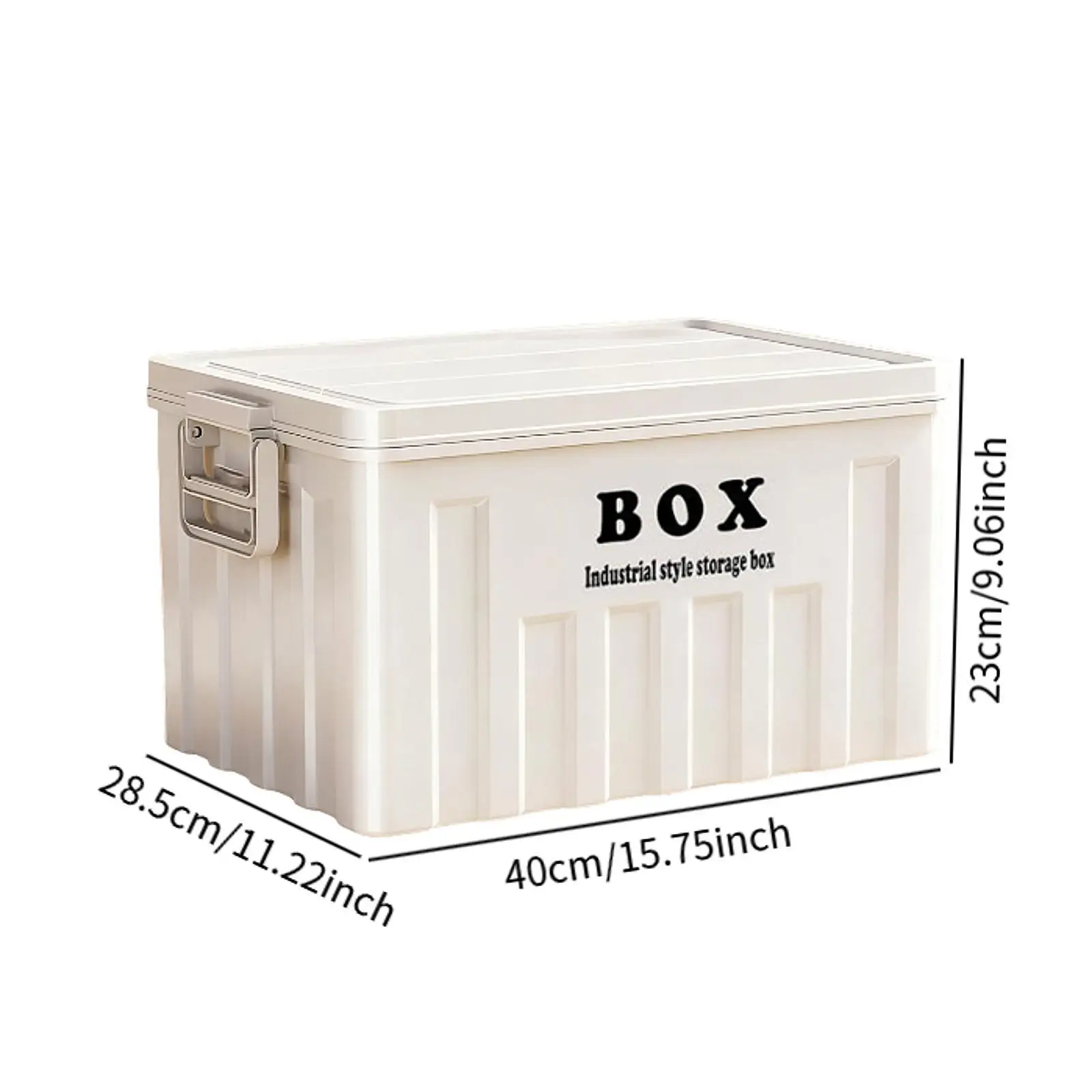 

Lidded Storage Bin Car Trunk Organizer Space Saving Large Utility Crate and Handles for Toys Tools Snacks Travel Organization