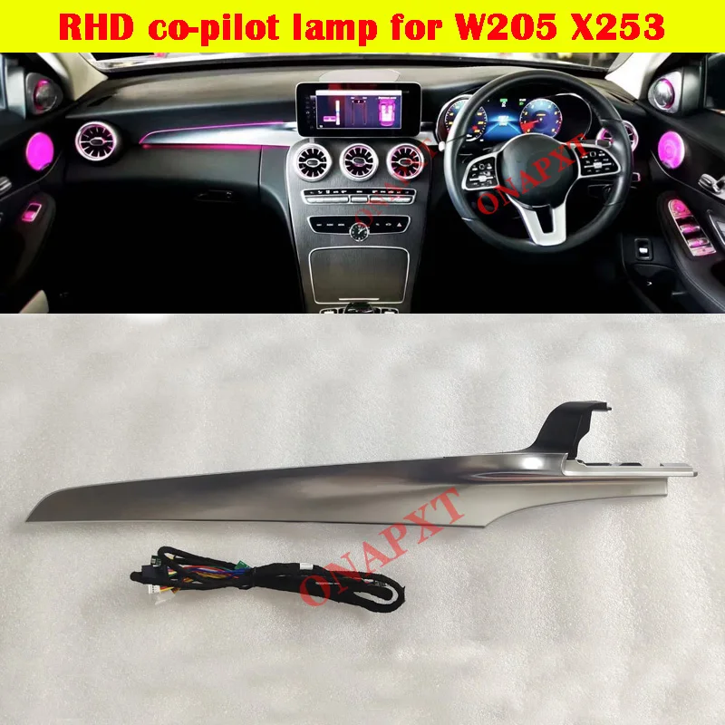 

Right Hand Drive Co-pilot Ambient Light Passenger Dashboard Trim Atmosphere Lamp RHD LED For Mercedes-Benz C/GLC W205 X253 Class