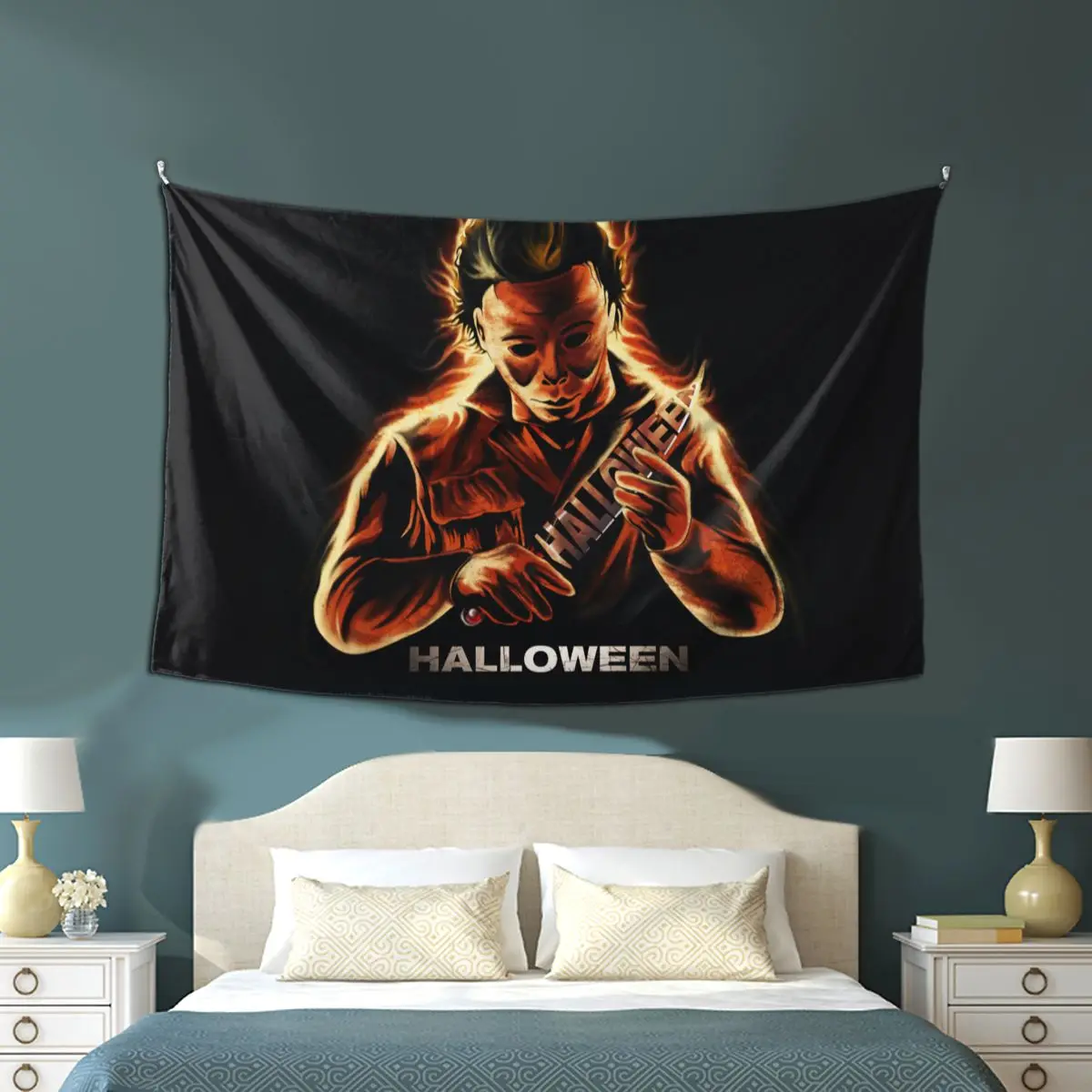 Home decor horror movie halloween duża ściana gobelin do zawieszenia kurtyna tło tv obrus na imprezę sypialnia 230x180cm tapiz