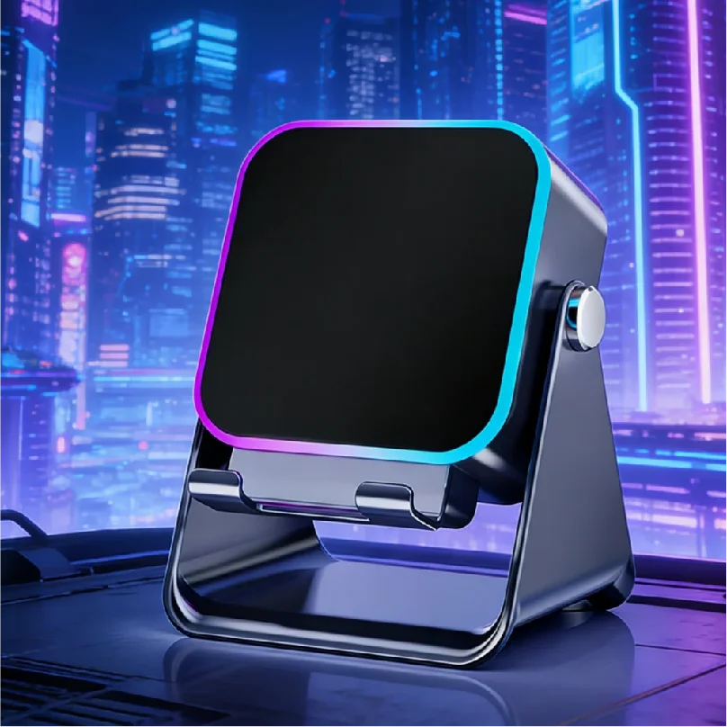 

5in1 Wireless holder Induction Audio Speaker Stand with 3500mAh Rechargeable Power Bank 360° Adjustable Cellphone Holder