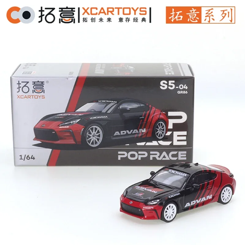 XCARTOYS POP RACE 1/64 Toyota GR86-ADVAN Auto Legering Speelgoed Motorvoertuig Diecast Metalen Model Kids Kerstcadeau Speelgoed voor Jongens