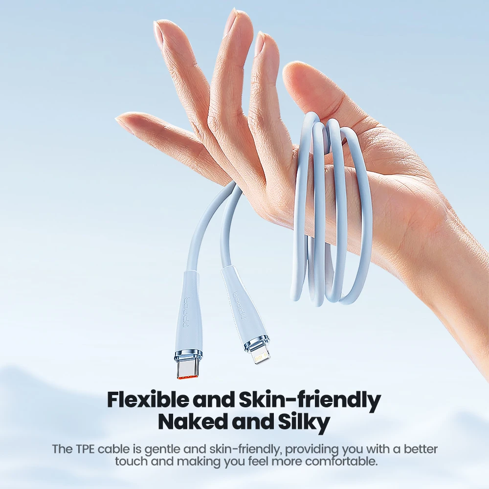 Toocki PD 20W Type C Cable For iPhone Soft TPE Type C Cable Fast Charge For iPhone 14 13 12 11 Pro Max X iPad Airpods Data Cord view 4