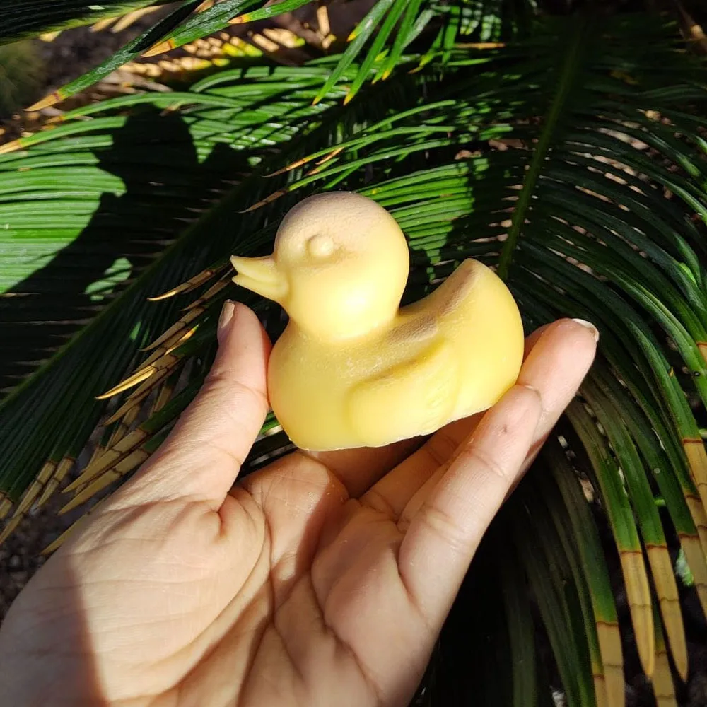 Gelbe kleine Ente Silikon Kerzen form niedlichen Tier Quacksalber handgemachte Toilette Seifen harz machen Set Malerei Gips Geschenk