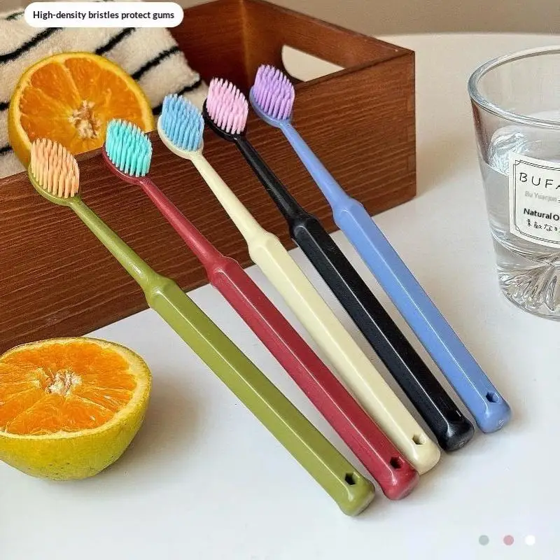 5 Pack Wide Head Soft Bristle Toothbrush Deep Plaque Removal Oral Cleaning Tool for Whole Family