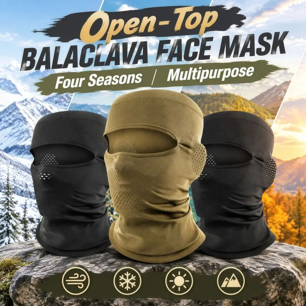 Open-Top Balaclava Face Mask Breathable Windproof Cycling Head Cover Skin Friendly Lightweight Helmet Liner Motorcycle Riding