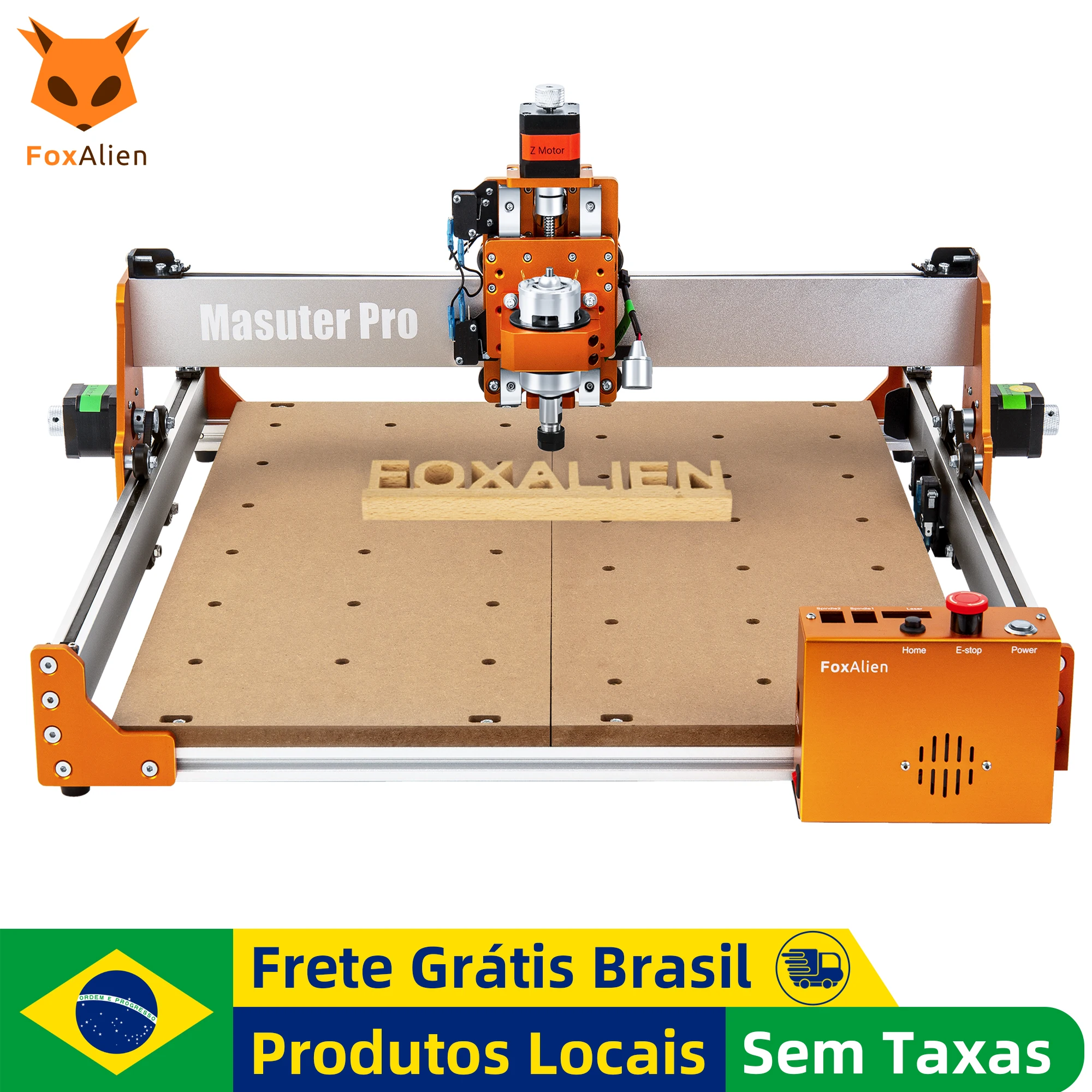 CNC Router Máquina Pro, Toda em Metal Frame para Madeira, Alumínio