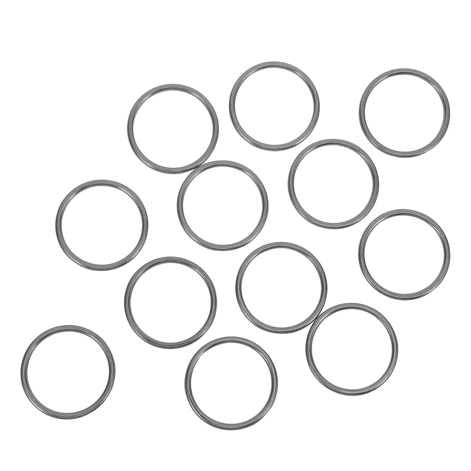 15Pcs Seamless Zinc Rings 2.5cm Welded Round Connectors Multi Purpose Metal Rings for Crafts DIY Purse Making Macrame
