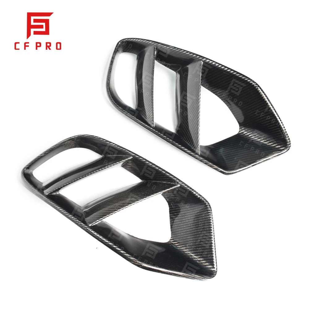 Carbon Fiber Front Bumper Both Sides Air Outlet Trim For Mercedes Benz C Class W205 Car Exterior Accessories Body Kit