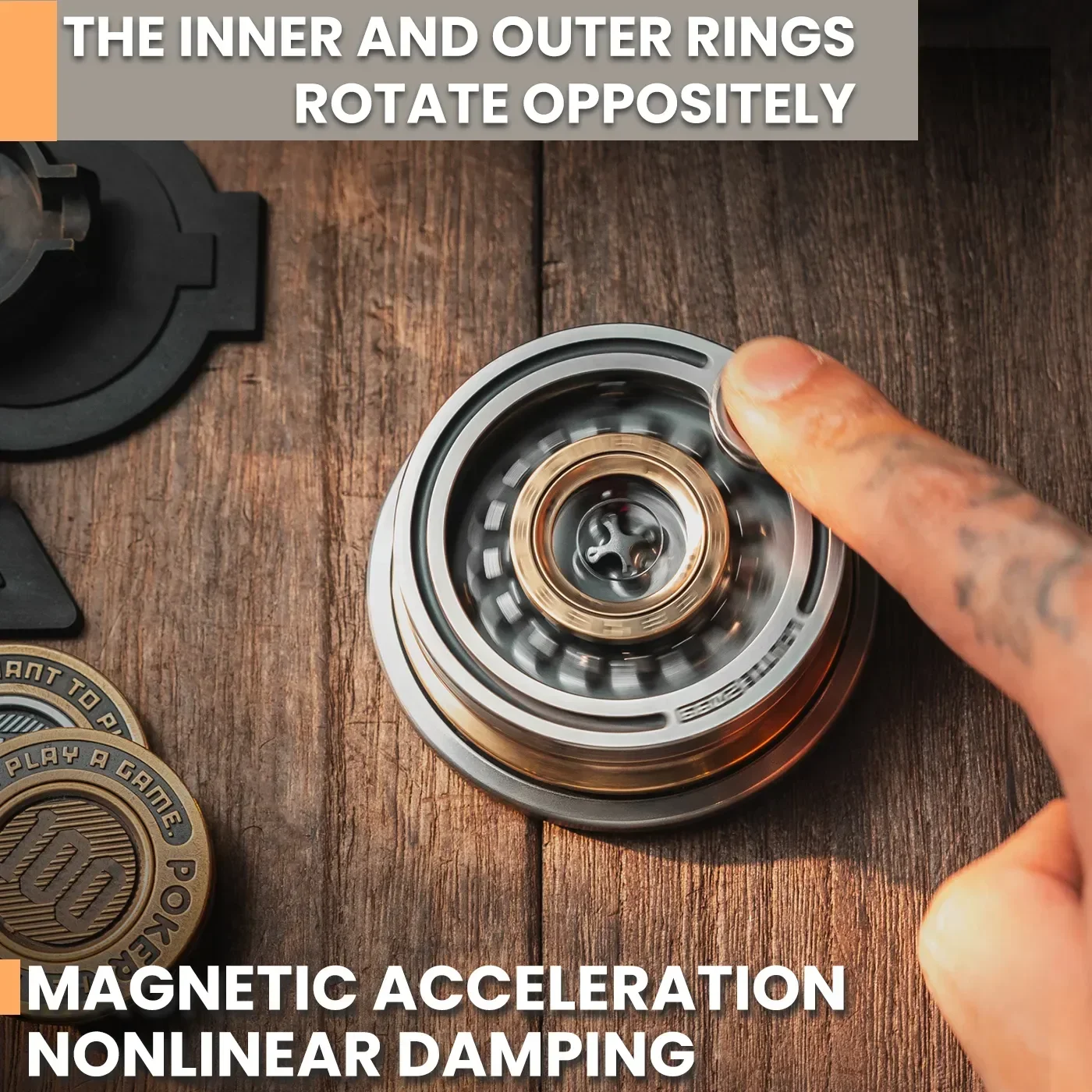 LAUTIE Carnival Mega Spinner Magnetic Coupling Structure Super Flagship Product 2099 Series Limited Edition EDC Toys