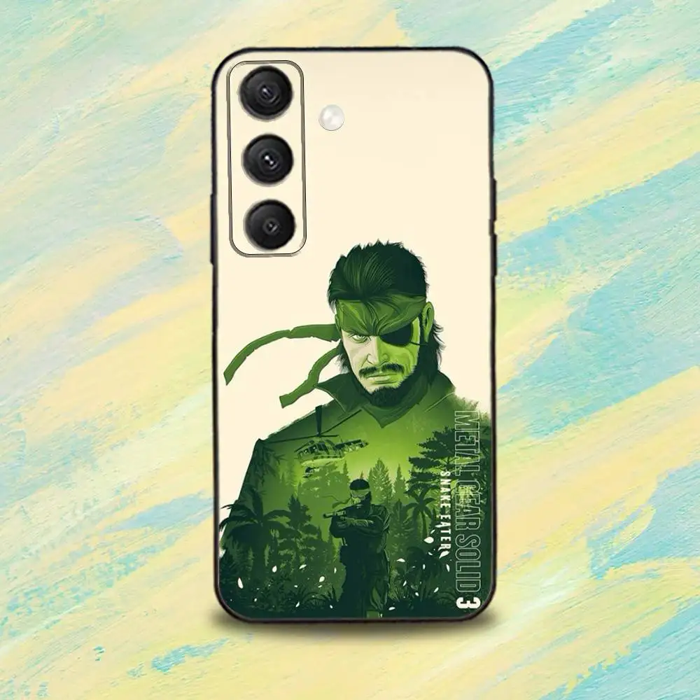 M-MGS メタルギアソリッド-es 電話ケース サムスン S25、S24、S10、S22、S21、S20、S23、ウルトラ、プラス、ライト、FE、ソフトシリコンブラックカバー用