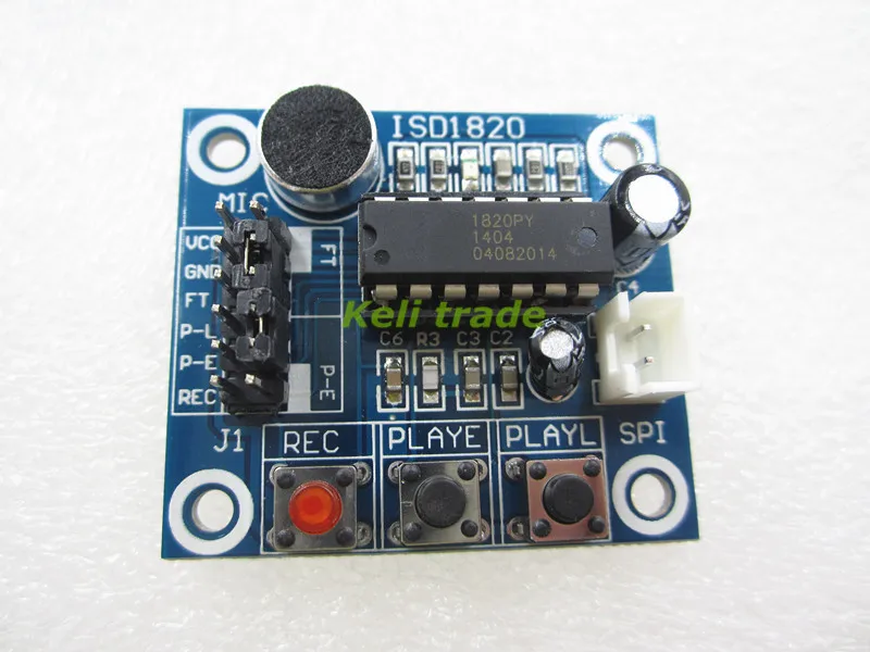 1 stücke ISD1820 aufnahme modul stimme modul die stimme bord telediphone modul bord mit Mikrofone