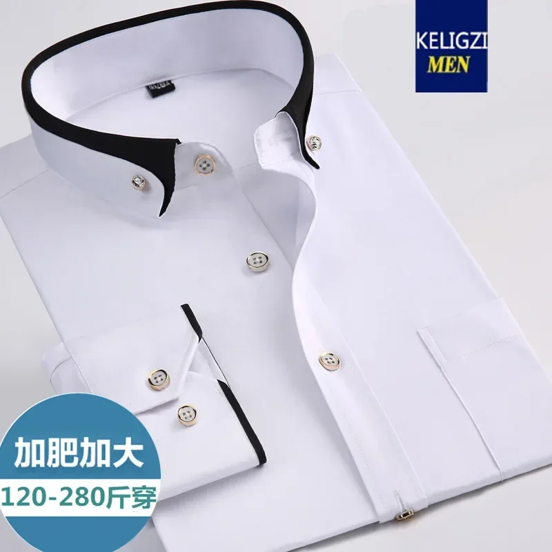 

new arrival Spring commercial easy care shirt male oversize long-sleeve fashion formal high quality plus size M-7XL8XL9XL