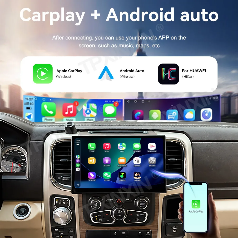 11.6'' Android Car Radio For Dodge Ram 1500 2500 3500 2013-2019 Car Multimedia Video Player GPS Navigation Carplay Screen Unit