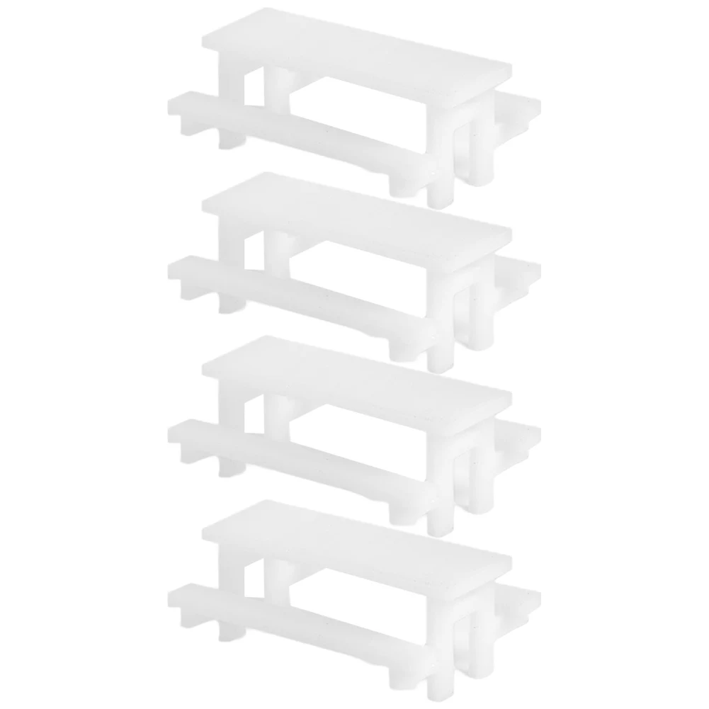 Collection of 4 Realistically Styled Benches for Adding Depth to Dollhouse Gardens and Living Spaces at Small Scale