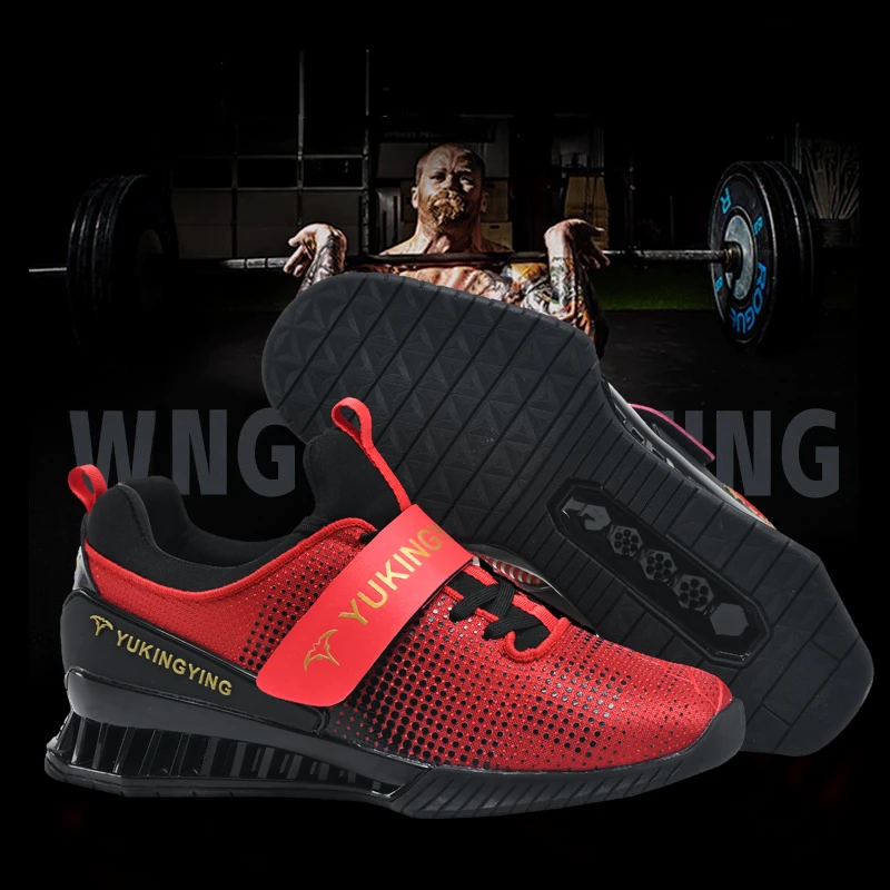 

2024 New Professional Men's Weightlifting Training Shoes Men' Breathable Deep Squat Sneakers Men's Anti Slip Weightlifting Shoes