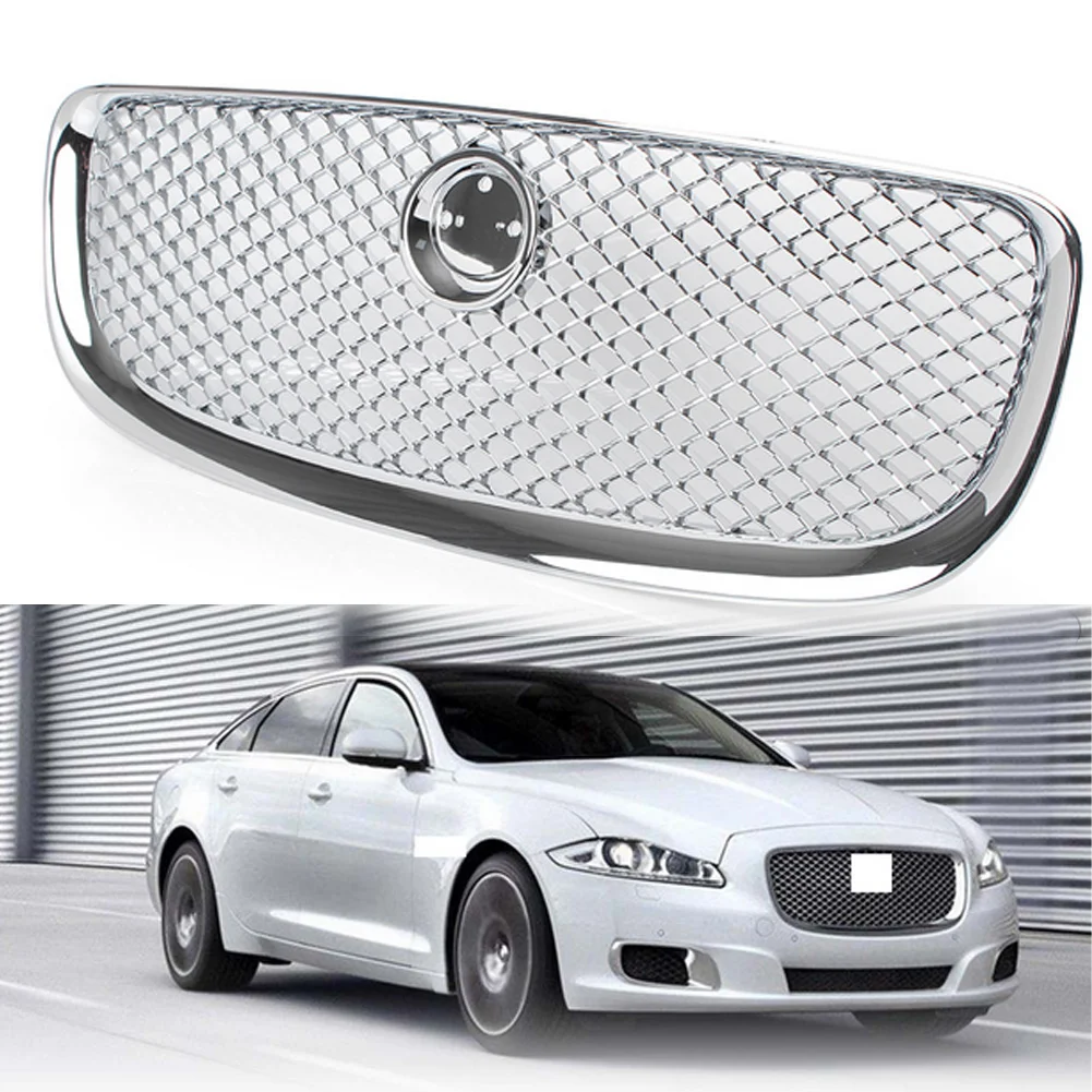 

Car Front Grille Upper Radiator Grill Exterior Racing Grills Mesh Grid Front Bumper For Jaguar XJ XJL 10 11 2012 2013 2014 2015