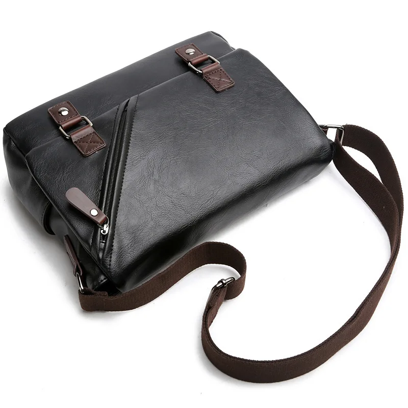 Mode Business Messenger Taschen Männer Umhängetaschen Leder Umhängetaschen Männer hohe Kapazität Multi-Pocket männliche Laptop-Tasche Schulranzen