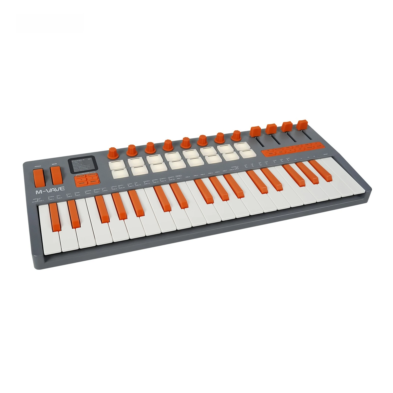 37 Key MIDI Keyboard Weighted Synthesizer Built In Sound Source Portable Music Production
