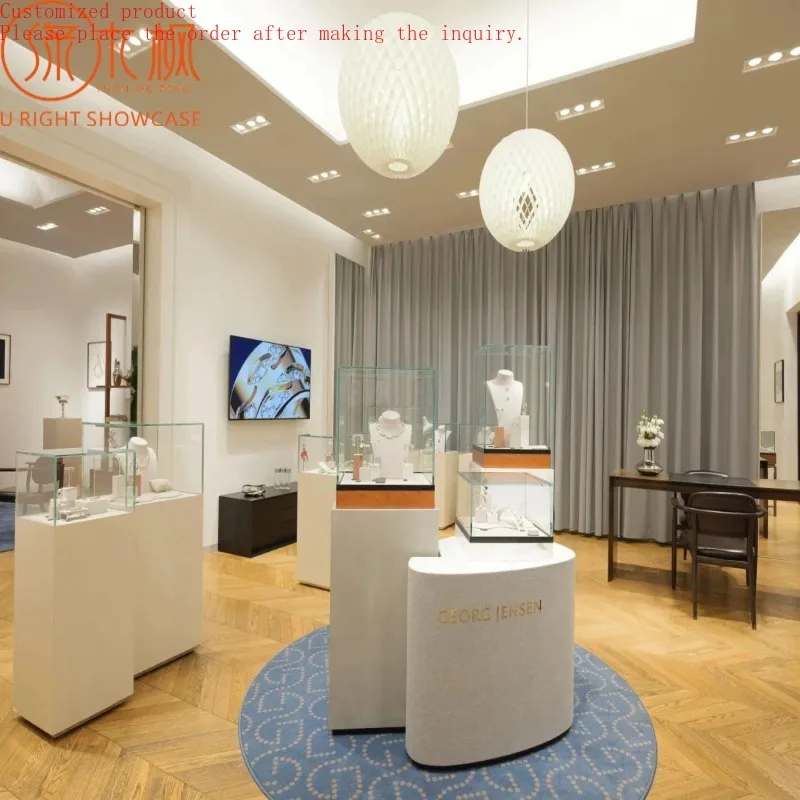 

Custom.Custom Exquisite Jewelry Store Design Luxury Glass Display Cabinets, Wholesale Mall - Custom Jewelry Cabinets