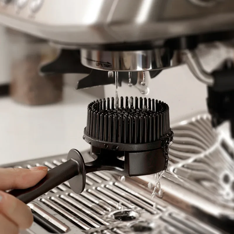 51/58mm Coffee Machine Brush Cleaner Silicone Espresso Maker Cleaning Brush with Removable Group Head Coffee Maker Barista Tools