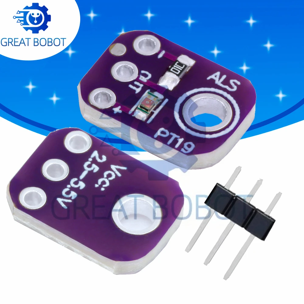 ALS‑PT19 UV Sensor Module, 2.5‑5.5V High‑Dynamic‑Range Ultraviolet Detector Board for Arduino