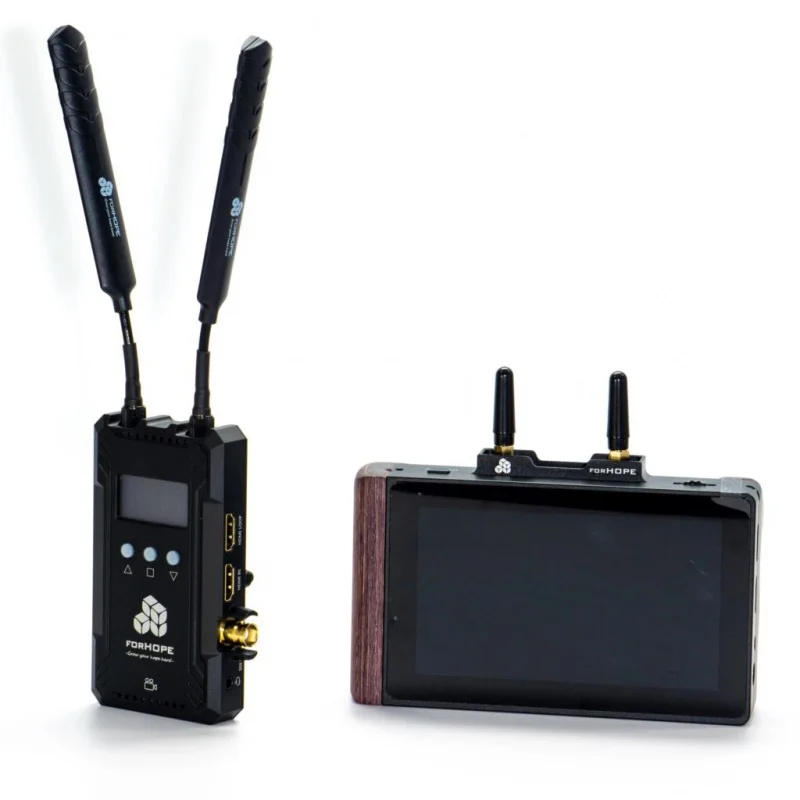 FORHOPE Wireless Video Transmission Kit 5.5 Inch XM155 Monitor XM1000S Transmitter Receiver Switchable HDMI-Compatible 1080p