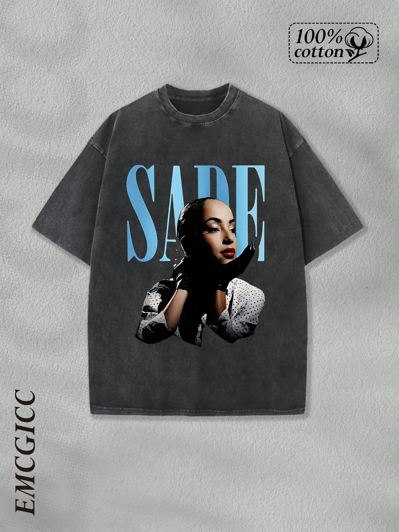 

Y2K-Style SADE Headshot Graphic 100% Cotton T-Shirts Feature A Youthful And Fashionable Design