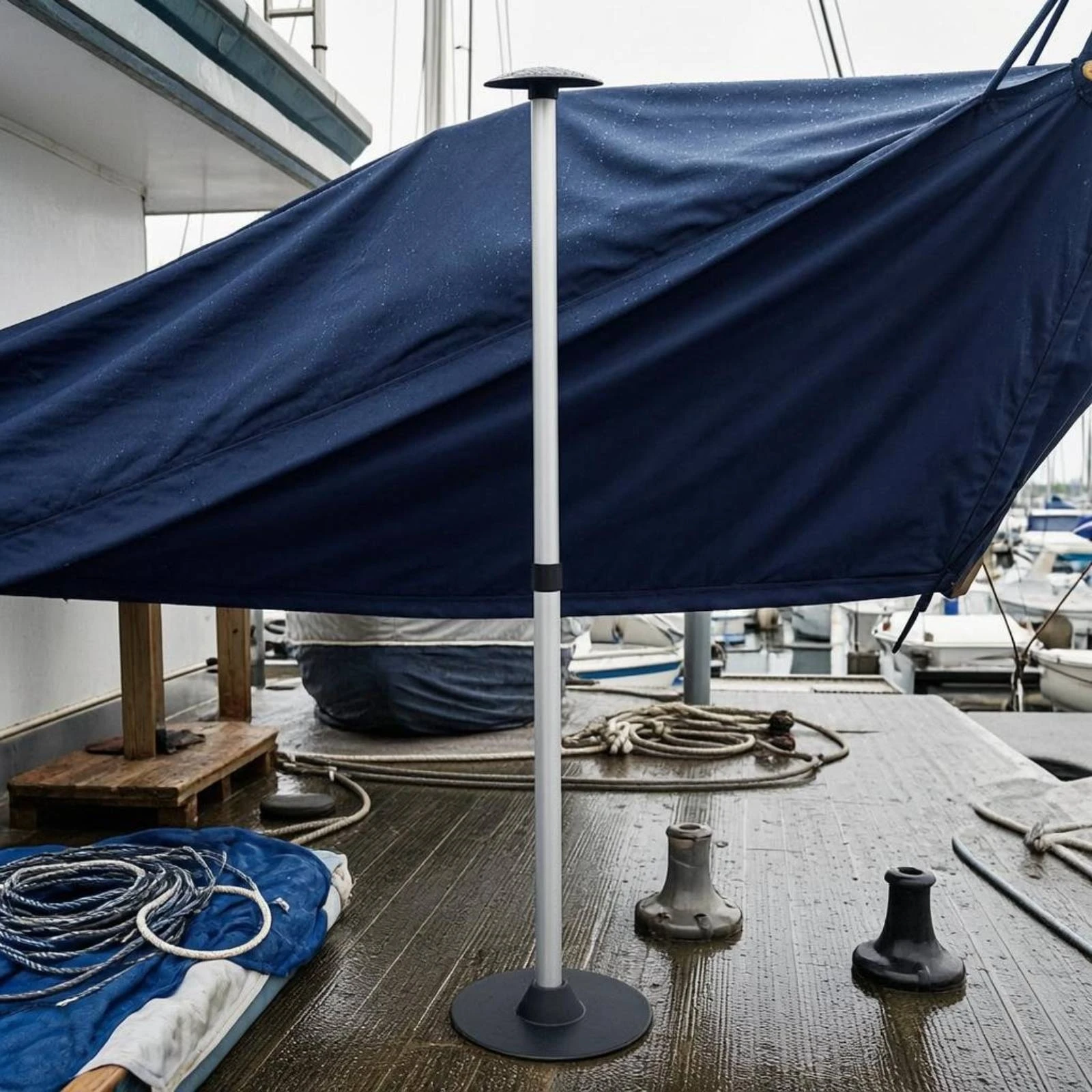 Sunshade Support Pole Cylindrical Boat Canopy Pole Marine Accessory Domed Top Cap Rustproof for Awning
